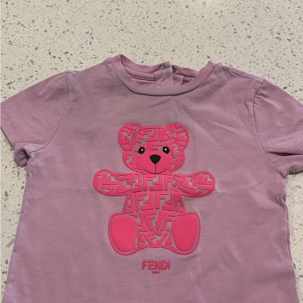Fendi Pink Teddy Bear T-Shirt